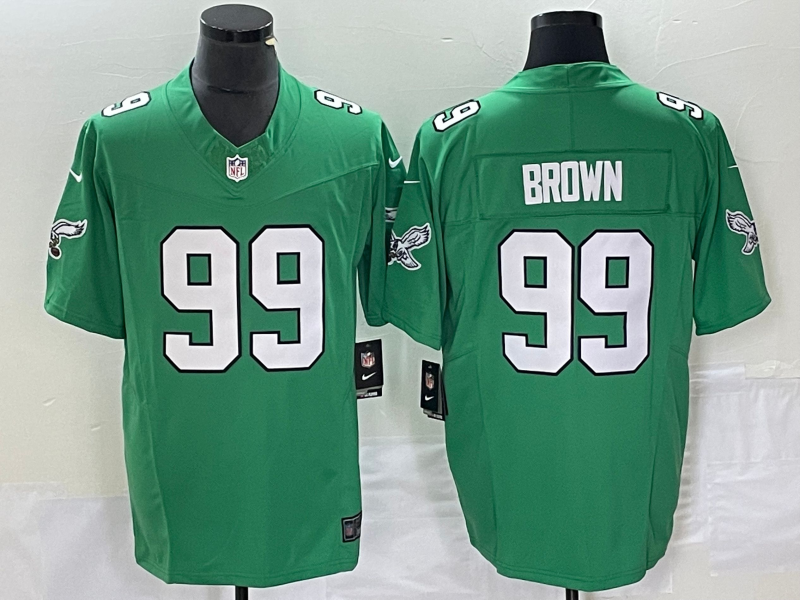 Men's Philadelphia Eagles Jerome Brown Kelly Green Game Jersey