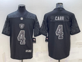 Men's Las Vegas Raiders Derek Carr Black RFLCTV Limited Jersey