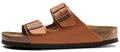 Birkenstock Arizona Soft Footbed Birko-Flor 1019067 Ginger Brown Slide Sandals