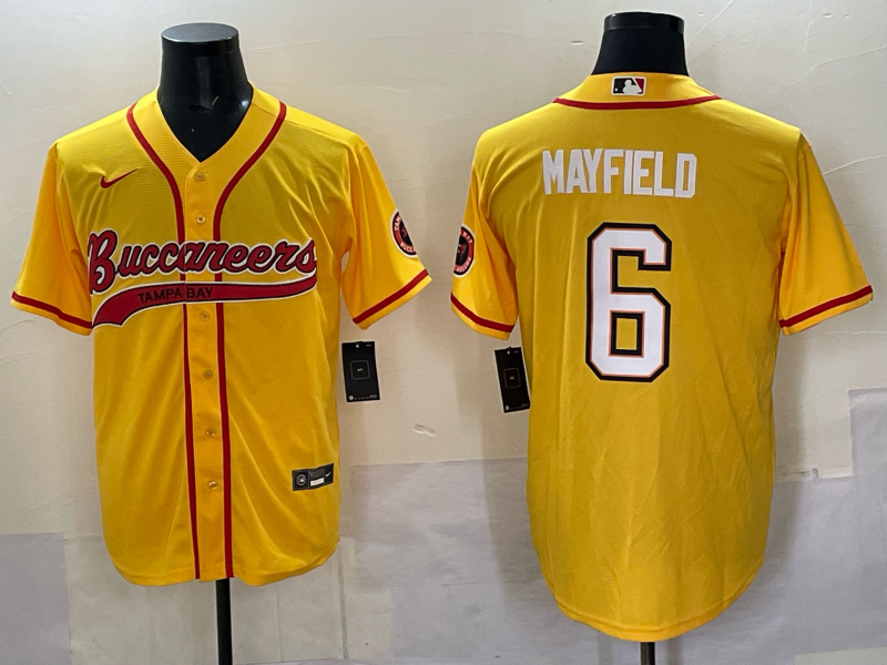 Men's Tampa Bay Buccaneers Baker Mayfield Yellow Team Game Jersey