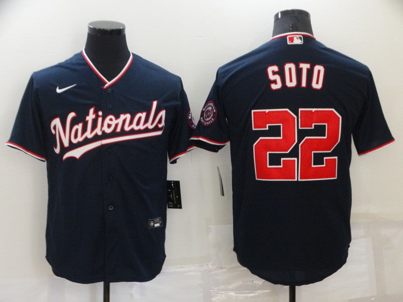 Men's Washington Nationals Juan Soto Navy Replica Baseball Jersey