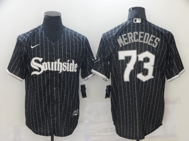 Men's Chicago White Sox Yermin Mercedes Black Replica Baseball Jersey