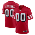 Men's San Francisco 49ers Scarlet Alternate Custom Game Jersey