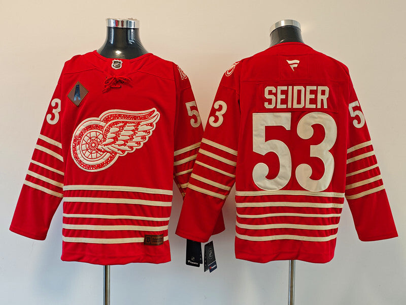 Men's Detroit Red Wings Moritz Seider Fanatics Player Jersey