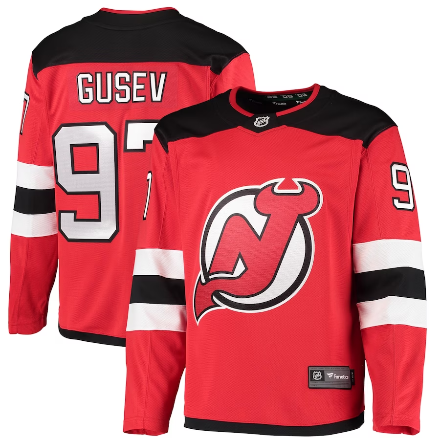 Men's New Jersey Devils Nikita Gusev Red Player Game Jersey