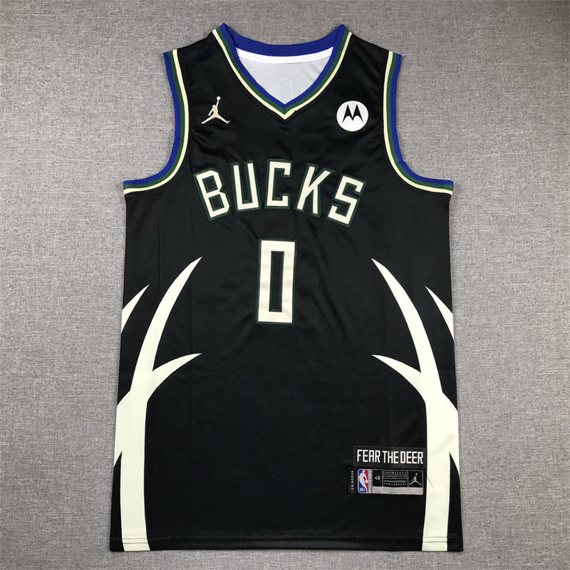 Men's Milwaukee Bucks Damian Lillard Black Fast Break Player Jersey - Statement Edition