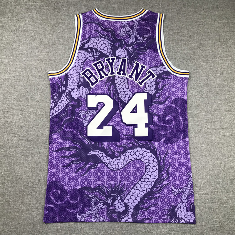 Men's Los Angeles Lakers Kobe Bryant Purple Year of Dragon Edition Swingman Jersey
