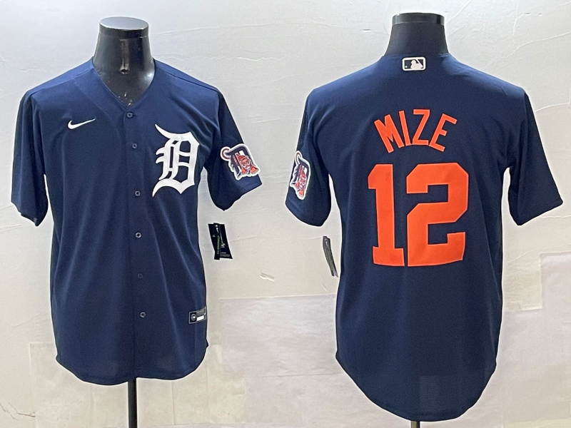 Men's Detroit Tigers Casey Mize Navy Replica Player Jersey