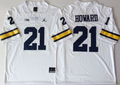 Men's Michigan Wolverines Desmond Howard White Alumni Player Game Jersey