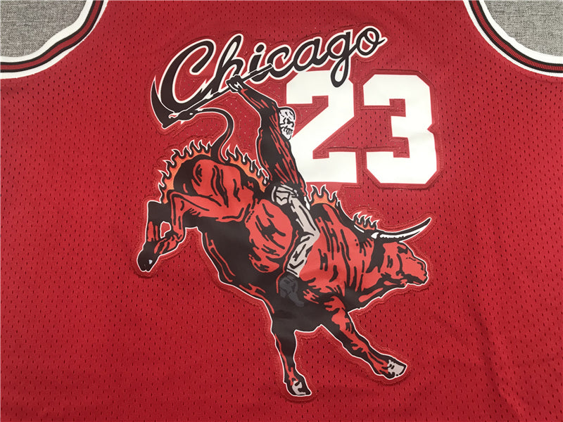 Men's Chicago Bulls Michael Jordan NBA Red Hardwood Classics Authentic Jersey