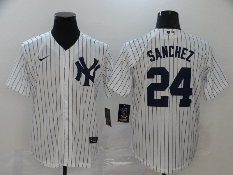 Men's New York Yankees Gary Sanchez White Replica Baseball Jersey