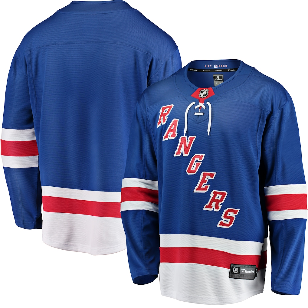 Men's New York Rangers Fanatics Blue Breakaway Home Blank Jersey