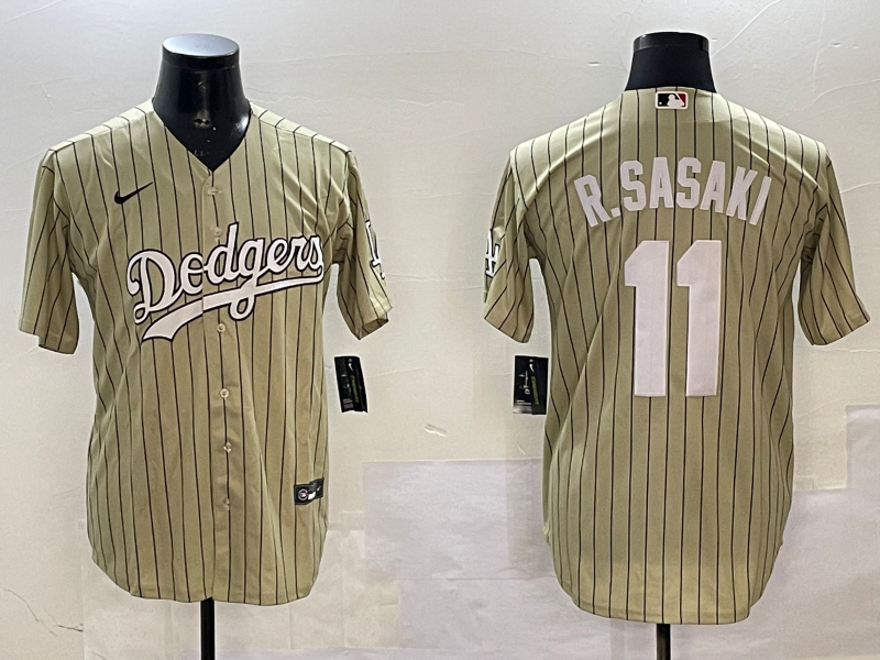 Men's Los Angeles Dodgers Roki Sasaki Gold Replica Player Jersey