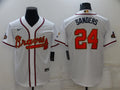 Men's Atlanta Braves Deion Sanders White Replica Game Jersey
