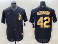 Men's Los Angeles Dodgers Jackie Robinson Black Limited Player Jersey