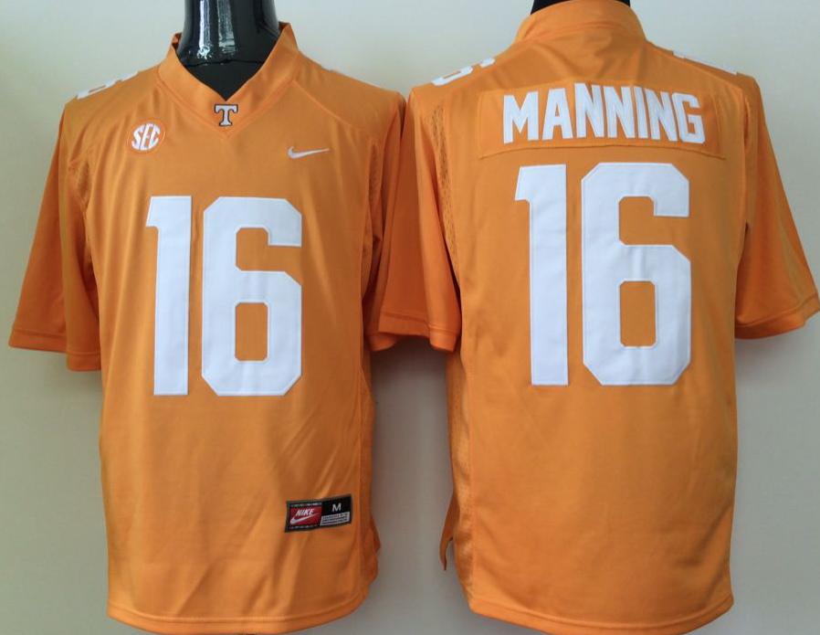 Men's Tennessee Volunteers Peyton Manning Orange Player Game Jersey