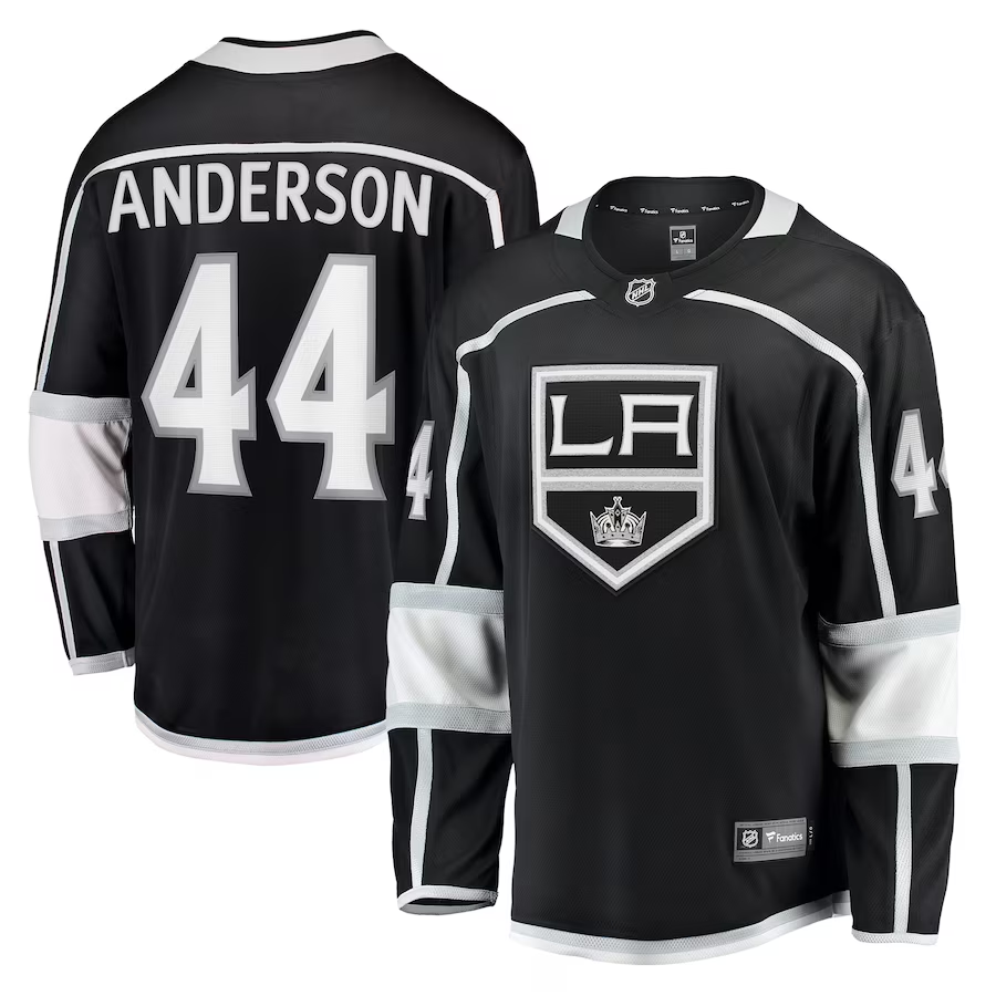 Men's Los Angeles Kings Mikey Anderson Black Home Breakaway Player Jersey