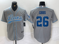 Men's Detroit Lions Jahmyr Gibbs Gray Game Jersey