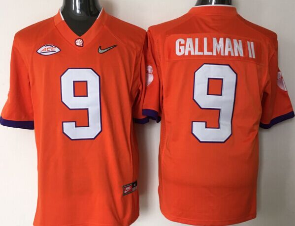 Men's Clemson Tigers Wayne Gallman II Orange Player Game Jersey