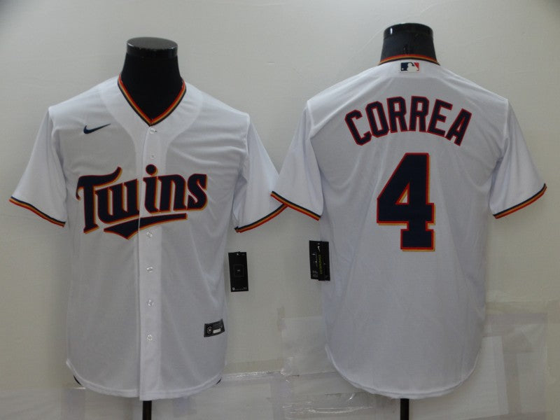 Men's Minnesota Twins Carlos Correa White Replica Baseball Jersey