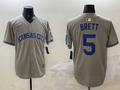 Men's Kansas City Royals George Brett Gray Limited Player Jersey