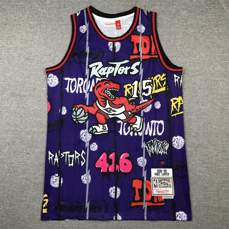 Men's Toronto Raptors Vince Carter Purple Swingman Player Jersey - Graffiti Edition