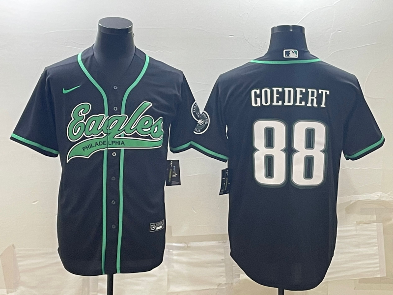 Men's Philadelphia Eagles Dallas Goedert Black Game Jersey Joint Edition