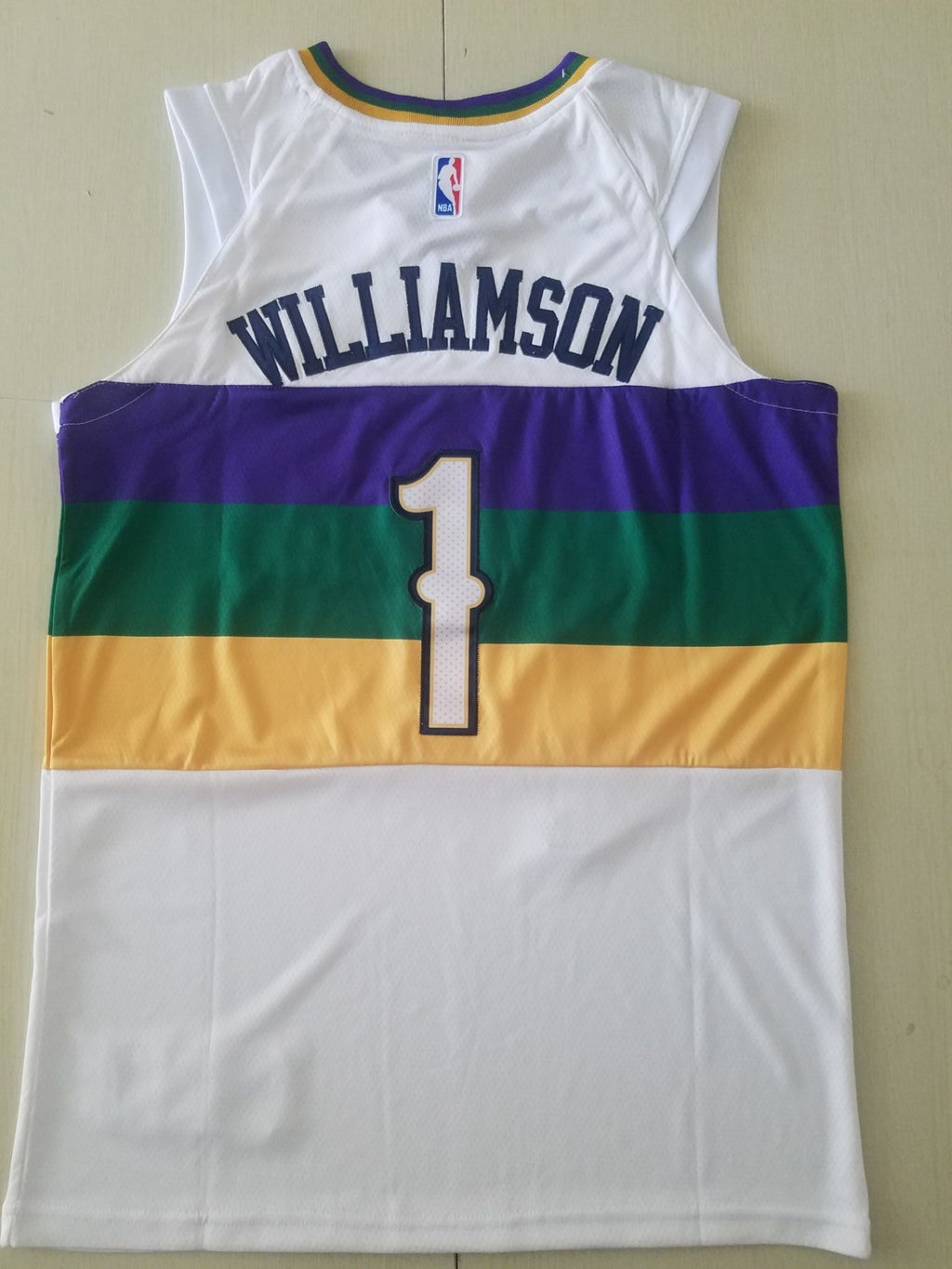 Men's New Orleans Pelicans Zion Williamson NBA White Swingman Player Jersey