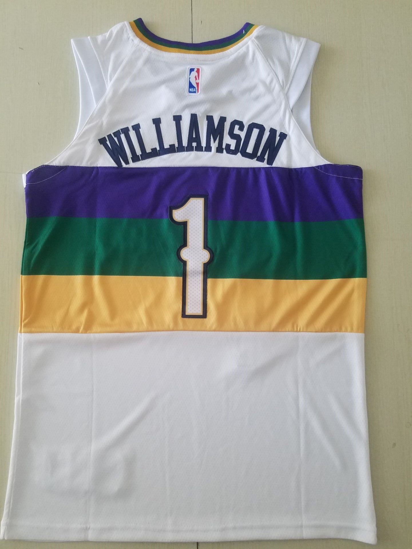 Men's New Orleans Pelicans Zion Williamson NBA White Swingman Player Jersey