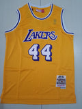 Men's Los Angeles Lakers Jerry West Gold Big & Tall Hardwood Classics Jersey