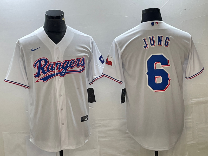 Men's Texas Rangers Josh Jung White Home Replica Player Jersey