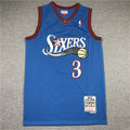 Men's Philadelphia 76ers Allen Iverson Blue Swingman Jersey