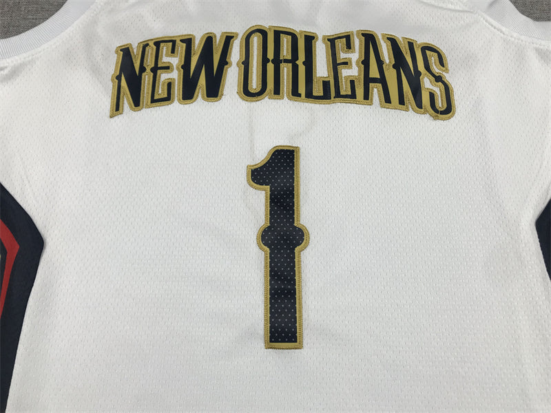Men's New Orleans Pelicans Zion Williamson White Swingman Jersey