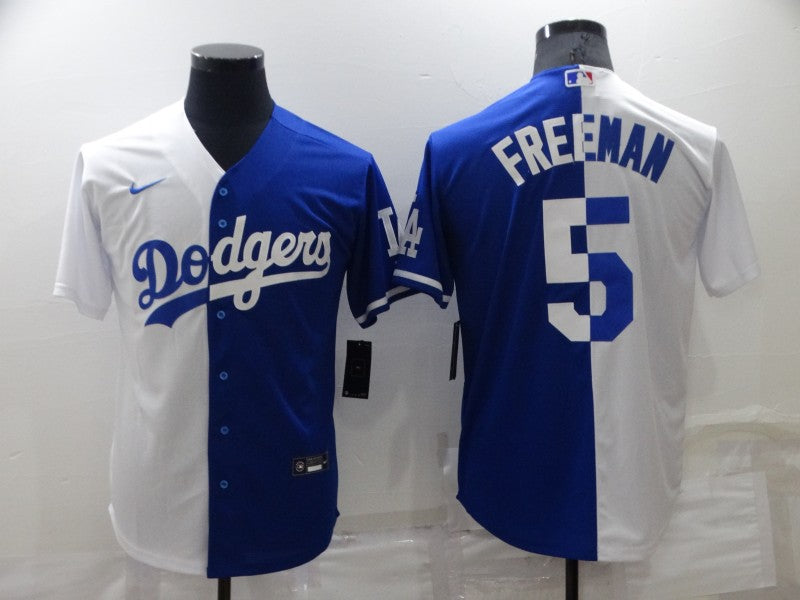 Men's Los Angeles Dodgers Freddie Freeman White/Blue Replica Baseball Jersey