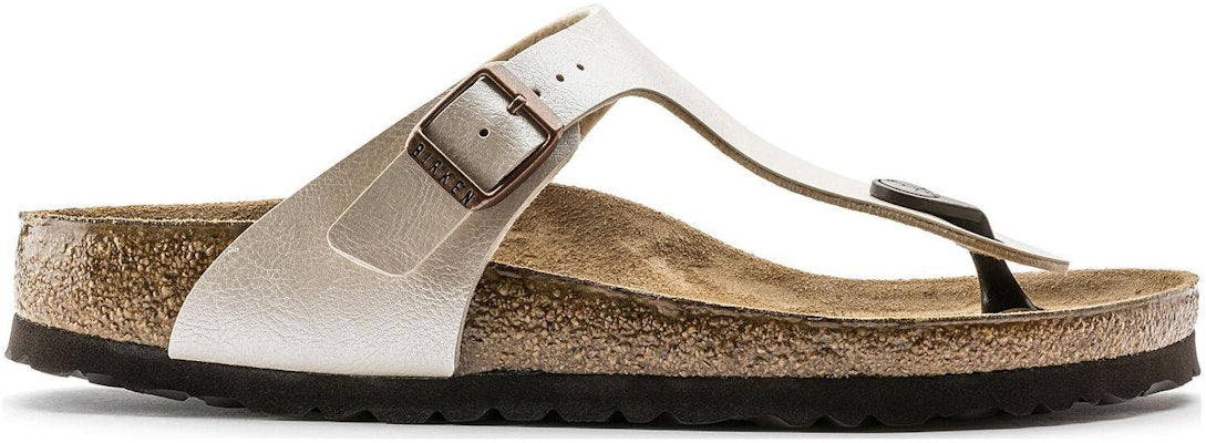 Birkenstock Gizeh 0943873 Birko-Flor Graceful Narrow Fit Pearl White Sandals