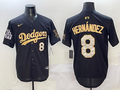 Men's Los Angeles Dodgers Enrique Hernandez Black Team Game Jersey