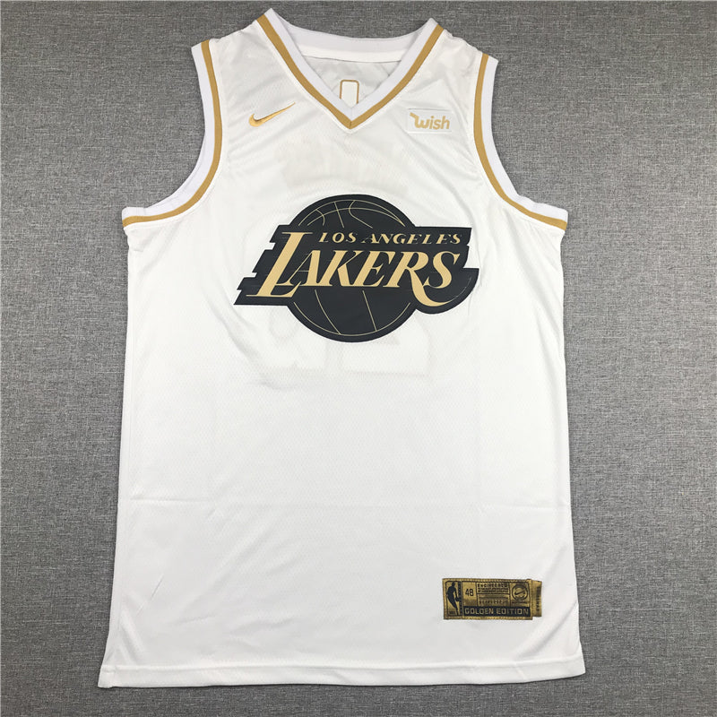 Men's Los Angeles Lakers LeBron James White Swingman Jersey
