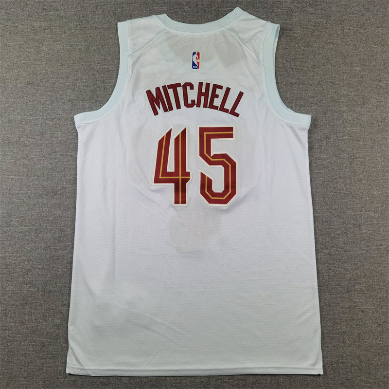 Men's Cleveland Cavaliers Donovan Mitchell White Swingman Jersey - Association Edition