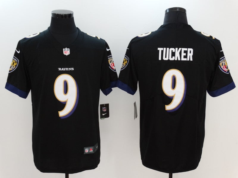 Men's Baltimore Ravens Justin Tucker Black Game Player Jersey