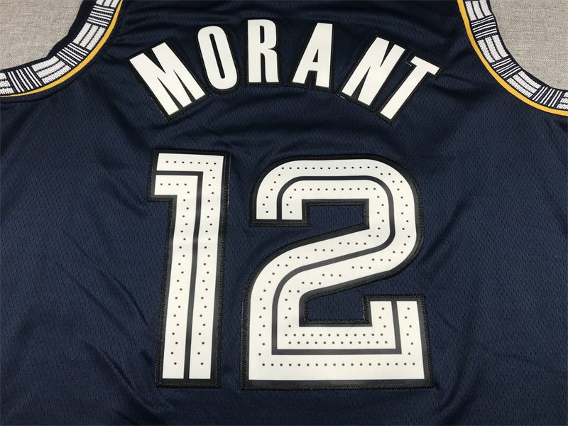 Men's Memphis Grizzlies Ja Morant Navy City Edition Classic Jersey