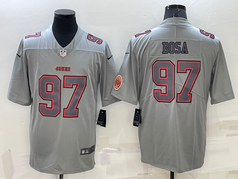 Men's San Francisco 49ers Nick Bosa Gray Atmosphere Game Jersey