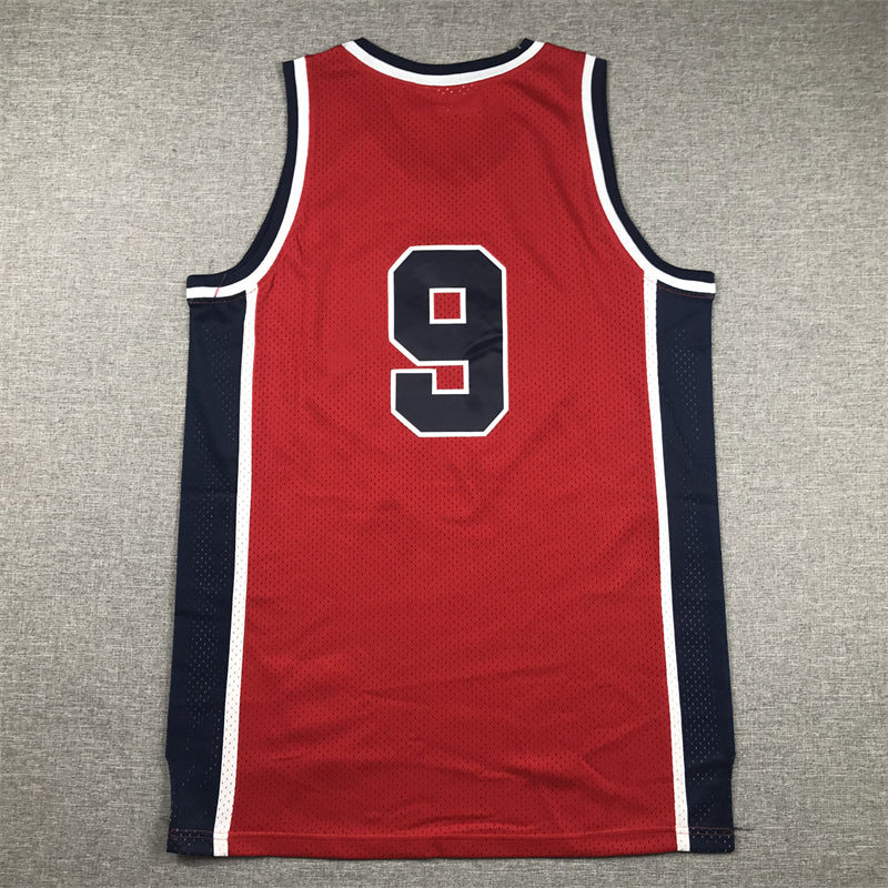 Men's Michael Jordan Red USA Dream Team Olympics Jersey