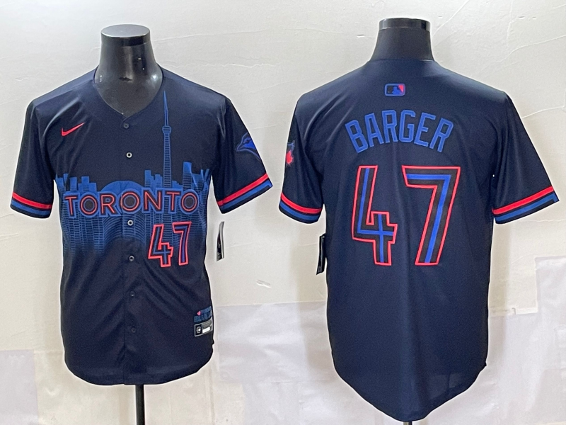 Men's Toronto Blue Jays Addison Barger Black 2024 City Connect Limited Player Jersey