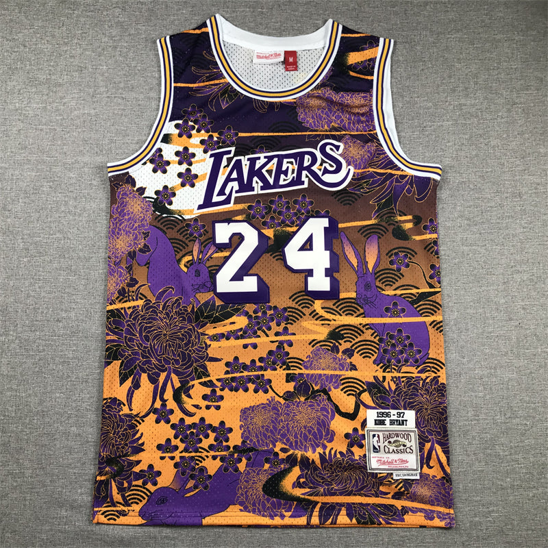 Men's Los Angeles Lakers Kobe Bryant Year of Rabbit Edition Hardwood Classics Swingman Jersey