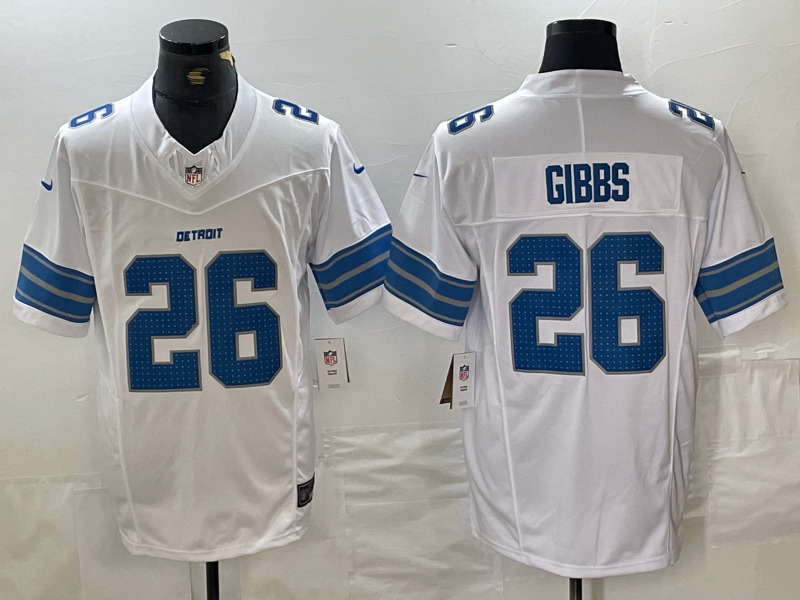 Men's Detroit Lions Jahmyr Gibbs White Vapor F.U.S.E. Limited Jersey
