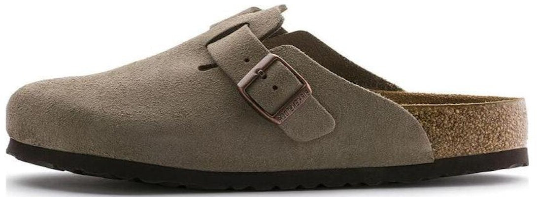 Birkenstock Boston 560771 Soft Footbed Mules Taupe Fashion Slippers