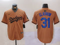 Men's Los Angeles Dodgers Tyler Glasnow Brown Game Player Jersey