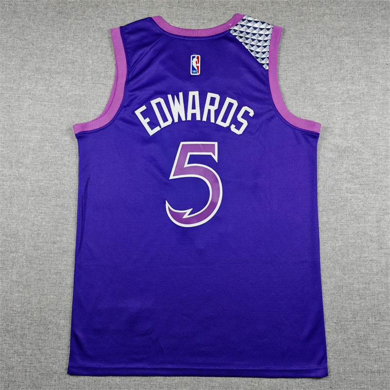 Men's Minnesota Timberwolves Anthony Edwards Purple 2025/26 Swingman Jersey - City Edition