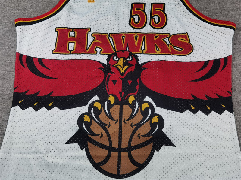 Men's Atlanta Hawks Dikembe Mutombo White 1996-97 Hardwood Classics Swingman Jersey