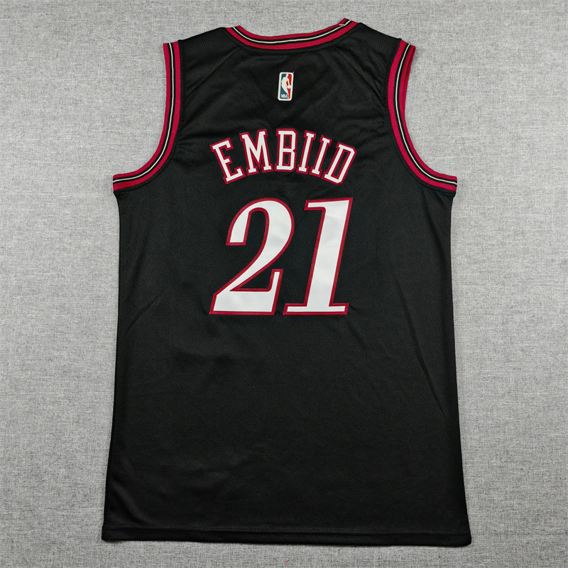 Men's Philadelphia 76ers Joel Embiid Black Swingman Jersey - Classic Edition